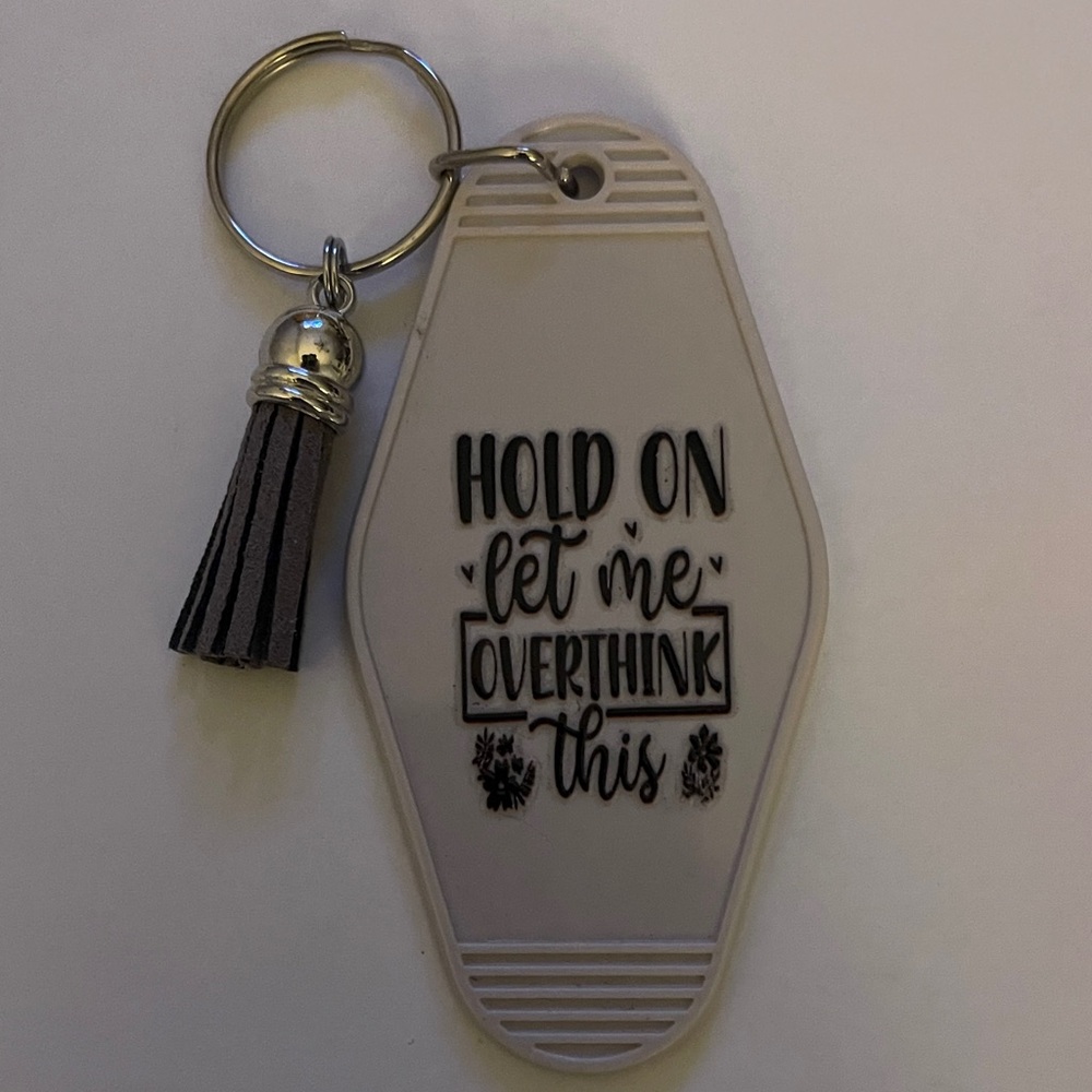 Gray Key Holder with Tassel